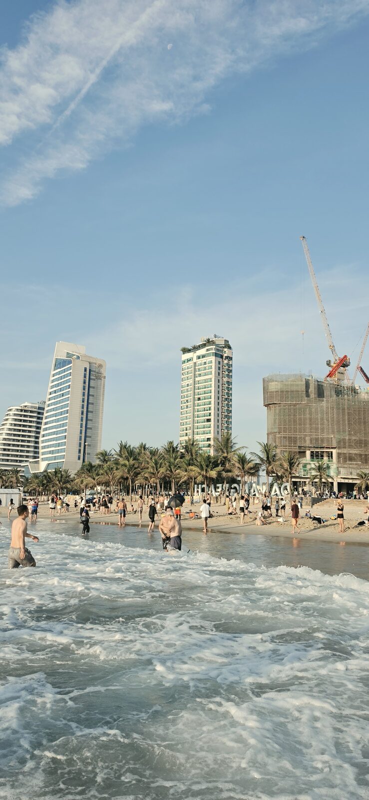 Morning swim at Da Nang Beach