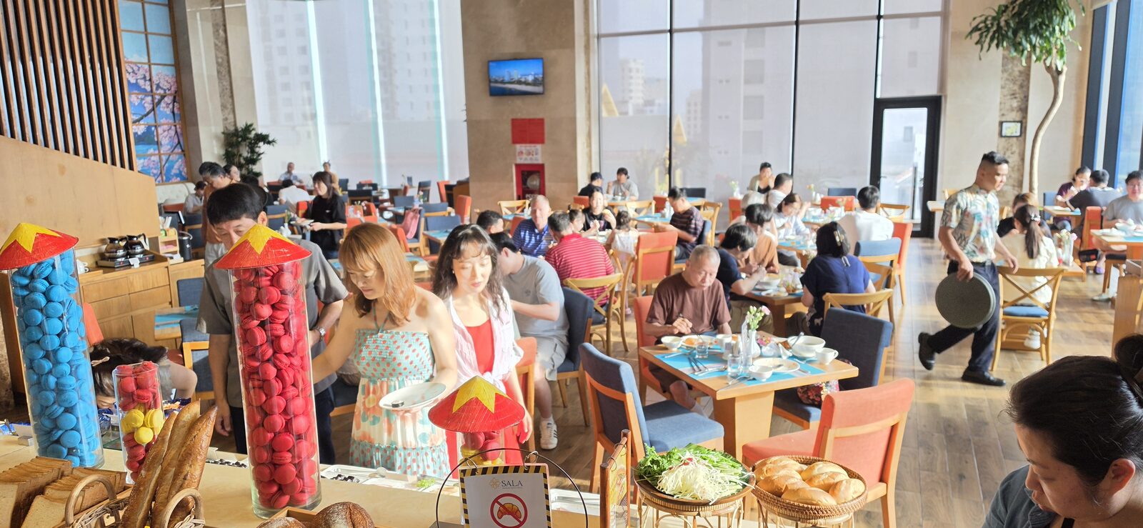 Breakfast buffet at the Sala hotel
