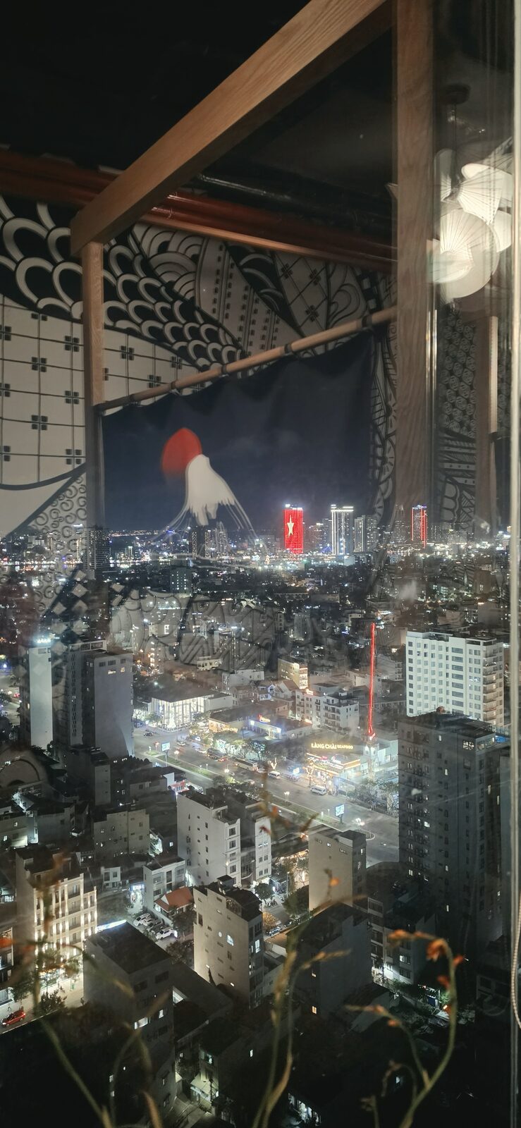 View from the rooftop Japanese restaurant at the Sala hotel
